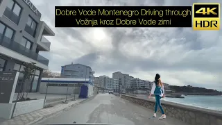 Dobre Vode Montenegro Crna Gora, Driving through, February 2023 - Vožnja kroz Dobre Vode zimi