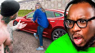 Karen tries to Key a Tesla (INSTANT KARMA)