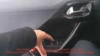 Peugeot araç camı resetleme / window reset