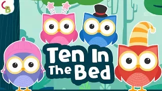 Ten In The Bed Nursery Rhyme with Lyrics-Learn Numbers for Kids-Baby Songs & Rhymes | Cuddle Berries