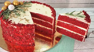 A luxurious RED VELVET cake! Perfect, SOFTEST, unrealistically delicious! It always succeeds!