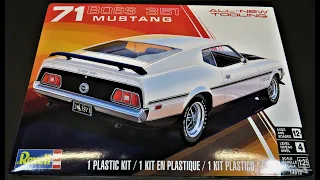 FIRST LOOK! 1971 Ford Mustang Boss 351 1/25 Scale Model Kit Review Revell USA ALL NEW 2023 Unboxing