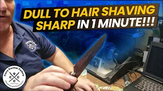 Dull to Hair Shaving Sharp in 1 Minute!