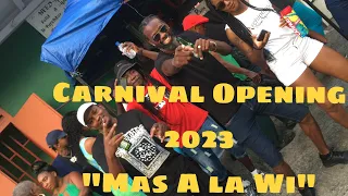 Opening of Carnival Roseau Dominica, Signal Band, Triple K on the road.