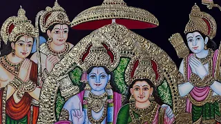 Rama pattabhishekam || Tanjore painting Part 1 || 6T4 Arts