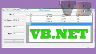 VB.NET - How To Add A Row To DataGridView From TextBox In VB.NET [ With Source Code ]