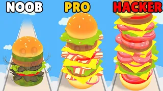 NOOB vs PRO vs HACKER in Burger Rush