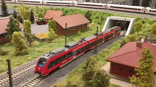 H0 Modelleisenbahn l Teil 1 - Fahrvideo März 2022 I Zug-Betrieb 1:87
