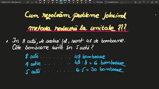 Metoda reducerii la unitate Clasa a 5-a Probleme si Teorie(Invata Matematica Usor, Scoala Online)