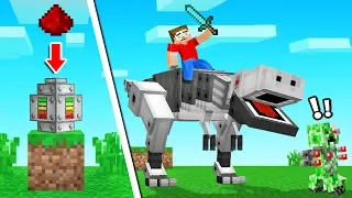 We MADE a ROBOT T-REX PET In MINECRAFT!