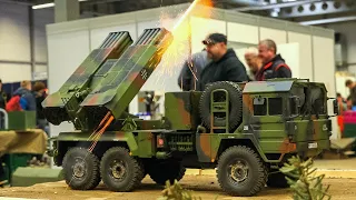 HIGH DETAILED RC MODEL TANKS, RC ARMY VEHICLES, RC MILITARY TRUCKS, RC BRIDGE LAYING TANK IN ACTION!