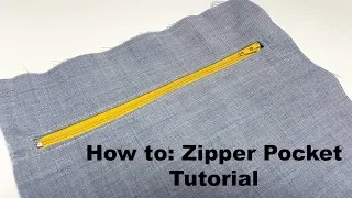 Sewing Tutorial - Zipper pocket Tutorial