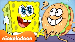 Tiap Krabby Patty di Episode-Episode BARU SpongeBob 🍔 | Kompilasi 60 Menit | Nickelodeon Bahasa