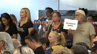 Chaos at Sunol Glen school board meeting as district votes to ban pride flags