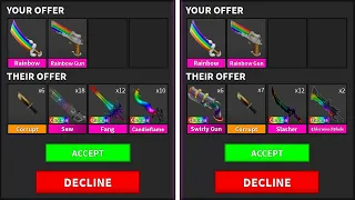 WHAT DO PEOPLE OFFER FOR RAINBOW GODLY IN MM2!