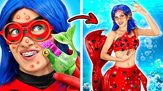 😳 A LADYBUG NERD QUER UMA CAUDA DE SEREIA DE VERDADE! Como ser uma sereia popular, por La La Lândia