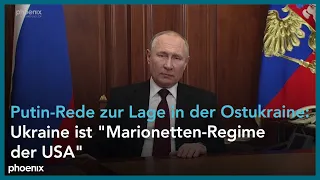 Ukraine: Wladimir Putin verkündet Anerkennung der Separatistengebiete in Rede an die Nation