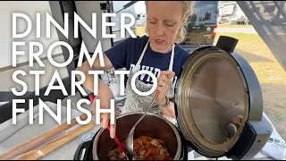 COOKING FOR A BIG FAMILY IN A TRAVEL TRAILER