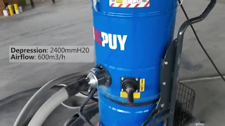 Surface treatment with a W3 DU-PUY Industrial Vacuum Cleaner