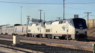 Amtrak's Sunset Limited/Texas Eaglet, trains 2/422 bypassing El Paso station. See description...