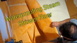 Waterproofing  Shower Floor With Kerdi Membrane  Schluter Systems. Steam Shower Part 3