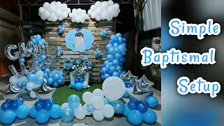 HOW TO MAKE A SIMPLE BAPTISMAL SETUP | BAPTISMAL DECORATION| CHRISTENING DECORATION| BATTY BALLOONS