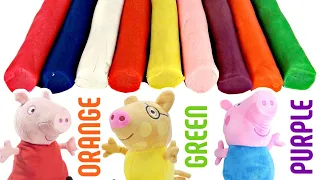 Aprende Los Colores con Play Doh Peppa Pig Cerdita y Familia Usando Cortadores de Galletas