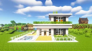 Minecraft: How To Build Easy Modern House Tutorial 🏠✅