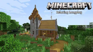 Relaxing Minecraft Longplay - Building A Forest Cottage (No Commentary)