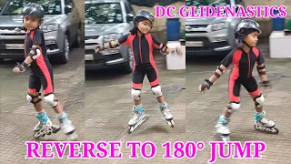 Reverse Skating/180 degree jump with skates/backward skating/inline skating/inline skates