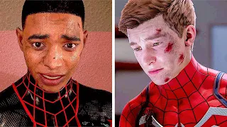 Marvel's Spider-Man - Miles Reveals His Identity Vs Peter Reveals His Identity