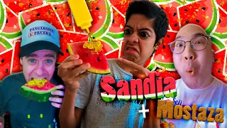 PROBANDO SANDÍA CON MOSTAZA 🍉 - Comida RARA y VIRAL de TikTok #Shorts | El Changuito