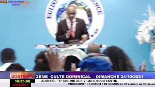 2ÈME  CULTE DOMINICAL  - DIMANCHE 24/10/2021