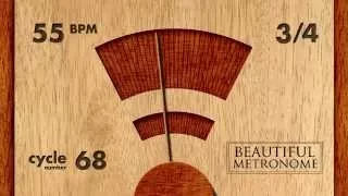 55 BPM 3/4 Wood Metronome HD