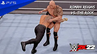 WWE 2K22 - The Rock vs. Roman Reigns - No Holds Barred Match For The WWE Championship | PS5™ [4K60]