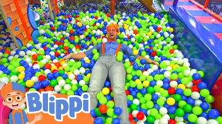 Blippi Visits Indoor Play Place (LOL Kids Club) Part 1 | Educational Videos for Kids