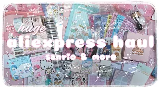 ASMR Huge AliExpress stationery haul | Sanrio & more 💕