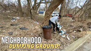 TOXIC DUMPING ground in NEIGHBORHOOD - 2,500 lbs of TRASH GONE!