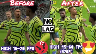 eFootball Mobile 24 LAG FIX | HIGH GRAPHICS | Stable 45-60 FPS | High Graphics Modification Tutorial