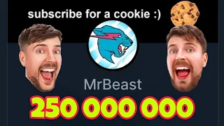 Become the 250 MILLION subscriber of Mr.Beast and get 25 THOUSAND DOLLARS