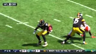 Antonio Brown Kicks Browns Punter Spencer Lanning During Return