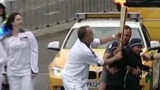 Daring kids try to steal the Olympic torch