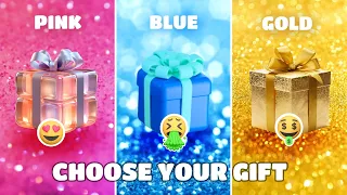 Choose Your Gift🎁 | 3 gift box challenge | Pink, Blue or Gold 🌷💎⭐ #giftboxchallenge