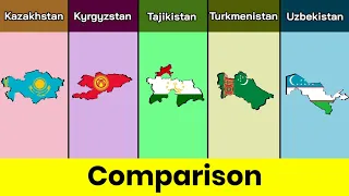 Kazakhstan vs Kyrgyzstan vs Tajikistan vs Turkmenistan vs Uzbekistan | Comparison | Data Duck