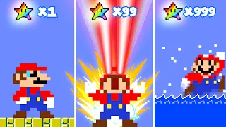 MARIO POWER! Mario Wonder but Every Rainbow Star Makes Mario's FASTER and DESTROY Everything