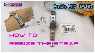 Casio LTP-1241D How to RESIZE STRAP or Adjust Strap