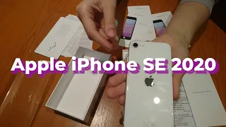 Распаковка Apple iPhone SE 64GB 2020 White из Rozetka