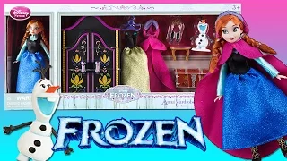 Disney Store Anna Mini Doll Wardrobe Play Set Frozen with Olaf