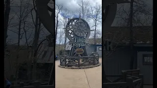 Grandfather clock entrance 🕰️ | Time Traveler, Silver Dollar City | Branson, Missouri | Mack Rides