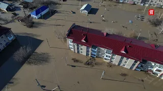 Заречный посёлок Петропавловска под водой, 15 апреля 2024 года, небывалый паводок